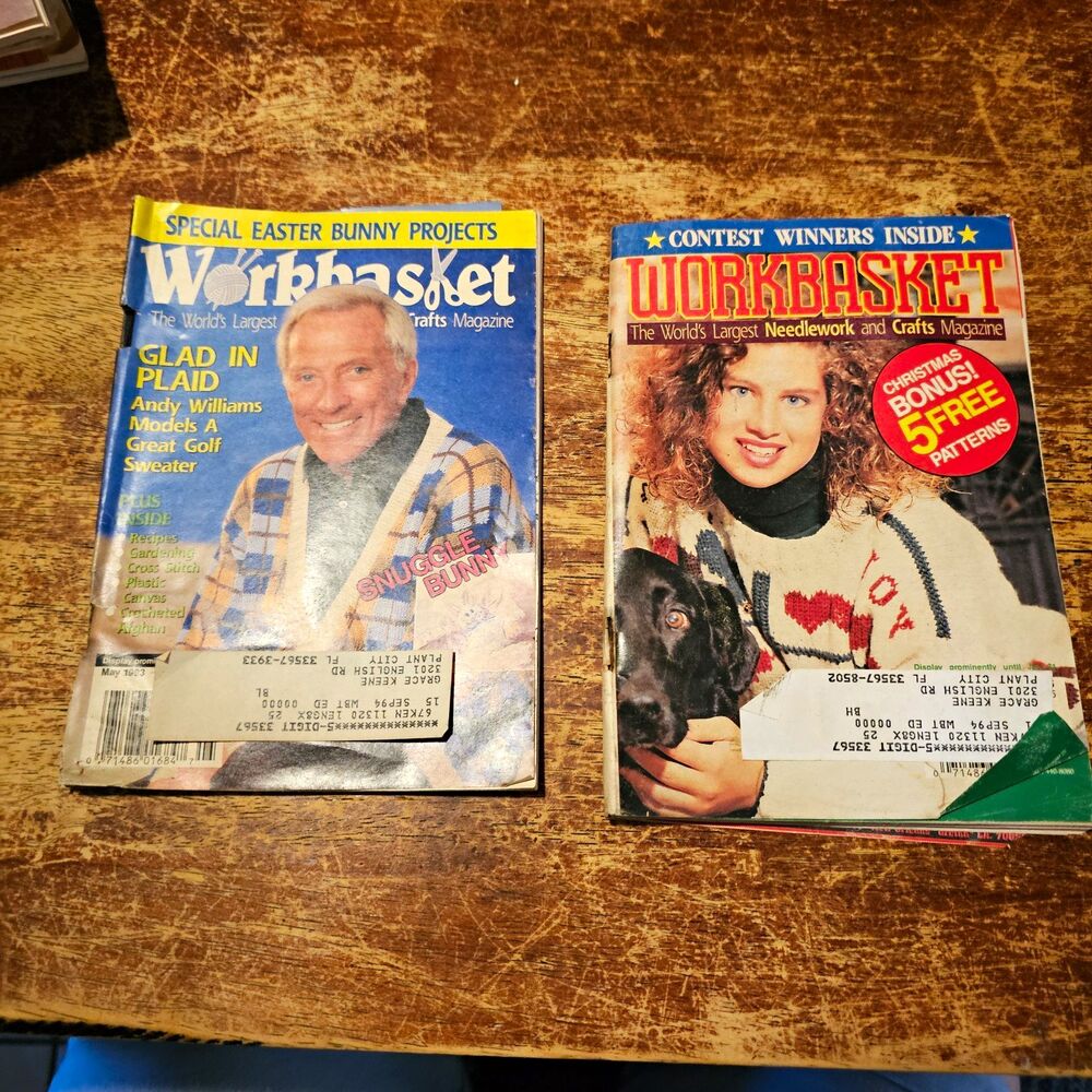 Workbasket Craft Magazine Back Issues May & January 1993 Illustrated English